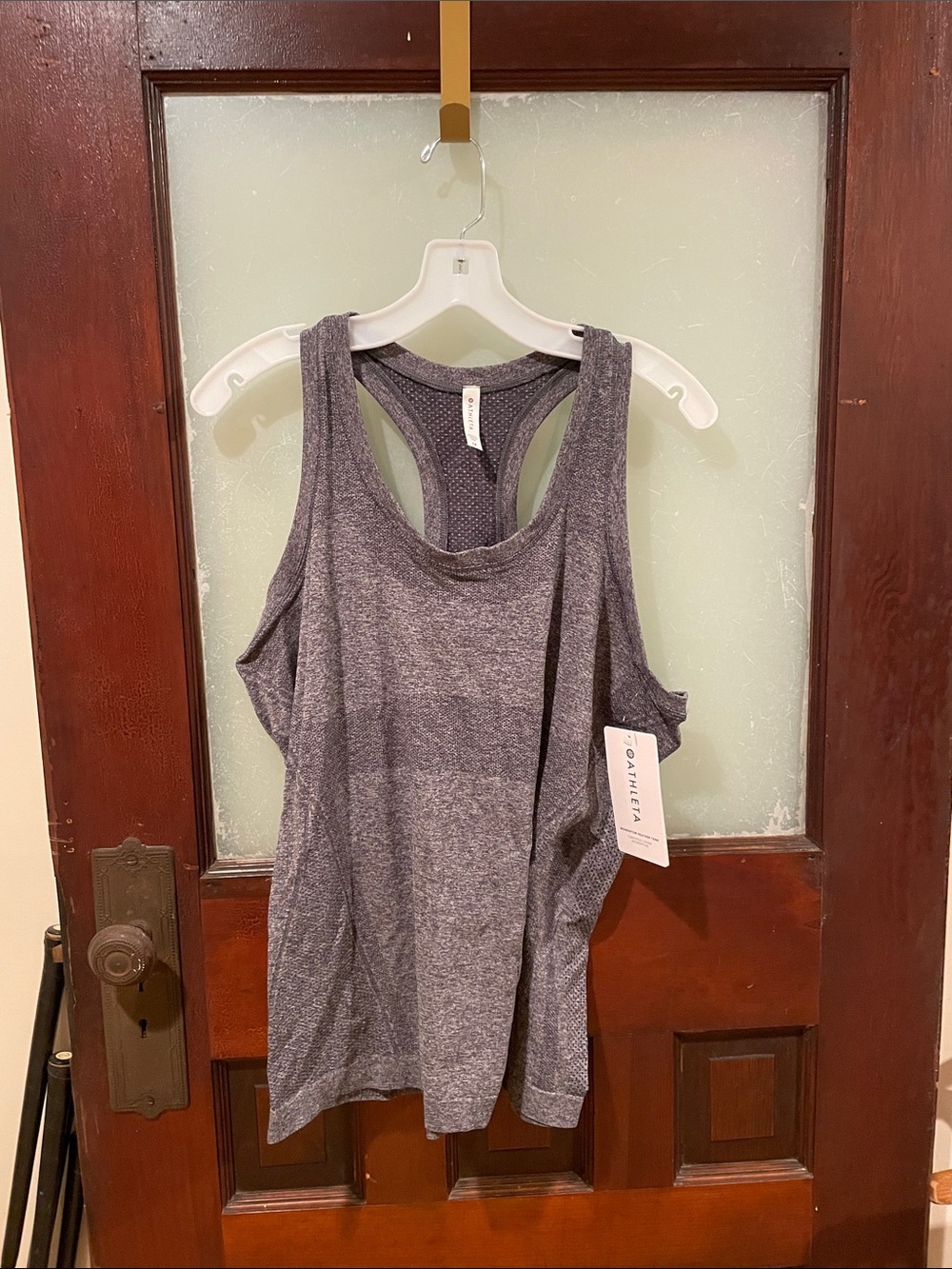 Athleta Momentum Gray Racerback Tank Top